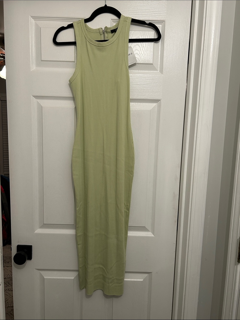 Forever 21 Sleeveless Ribbed Midi Dress — Light Green 🤍